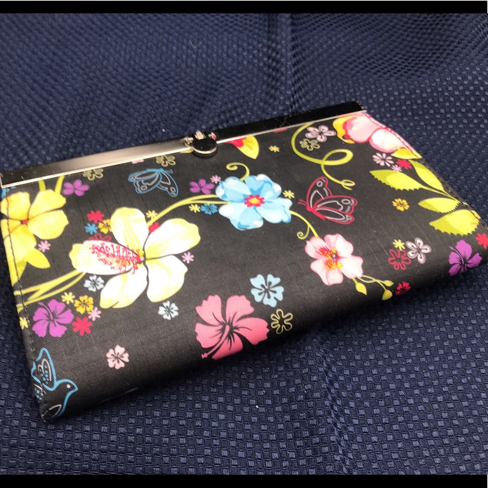 Floral Wallet Clutch Purse Ripstop Nylon Braciano